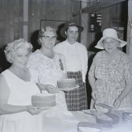 Cake judging, Noosa Show, Pomona Showgrounds, Pomona, 1968