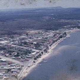 Aerial view Noosaville, Noosa River and hinterland 