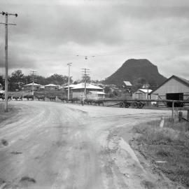 Bullock team, Reserve Street, Pomona,1950