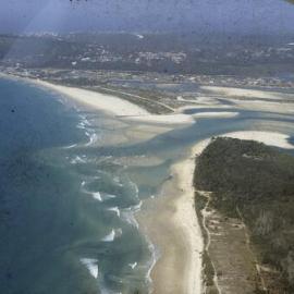 Aerial view Noosa River mouth, Noosa Heads, ca 1980s