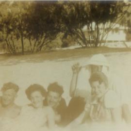 Beachgoers, Noosa Main Beach, Noosa Heads, December 1943