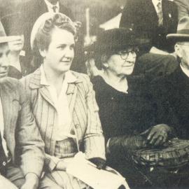 Allen and Ruby Galloway, Galloway stud's founder John James (JJ) Galloway and his wife Margaret, Brisbane Exhibition, Brisbane, 1956
