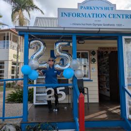 Gail McBurney, 'Celebrating Parkyn's Hut 25th Anniversary,' Tewantin, 13 June 2026
