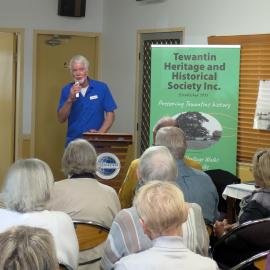 Bruce Cuttle, Tewantin Heritage & Historical Society Inc., 'Celebrating Parkyn's Hut 25th Anniversary,' Tewantin, 13 June 2026
