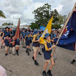 Noosa Sea Scout representatives, ANZAC Day parade, Tewantin, 25 April 2026