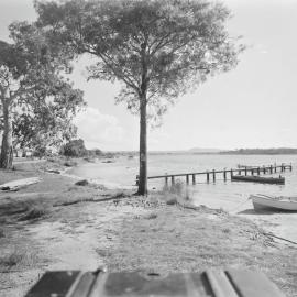 Boats and Jetty, Gympie Terrace, Noosaville, 1956