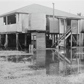 Flooding, Ely Family residence, Gympie Terrace, Noosaville, 1955