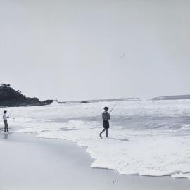Beach fishing, Sunshine Beach, 1966