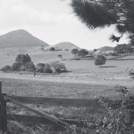 Mountain views towards Mt Pinbarren, Noosa Hinterland, Pinbarren,1966