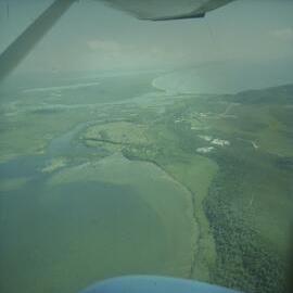 Aerial view, Laguna Bay and Noosa Lakes, Noosa Heads, 1970s