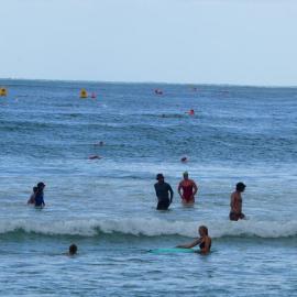 Competitors and spectators, Noosa Summer Swim Festival, Noosa Main Beach, Noosa Heads, 23 February 2025