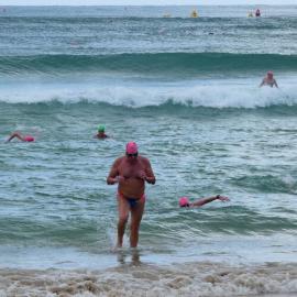 Competitors and spectators, Noosa Summer Swim Festival, Noosa Main Beach, Noosa Heads, 23 February 2025