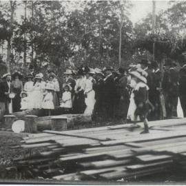 Ceremony, stump capping, Methodist Church, Cooroy, ca 1911