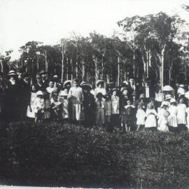 Group photo, school picnic day,  Cooroy West State School, Cooroy, ca 1913