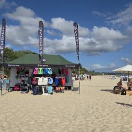 Merchandise tent, Noosa Summer Swim Festival, Noosa Main Beach, Noosa Heads, 22 February 2026