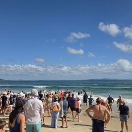 Competitors and spectators, Noosa Summer Swim Festival, Noosa Main Beach, Noosa Heads, 22 February 2026