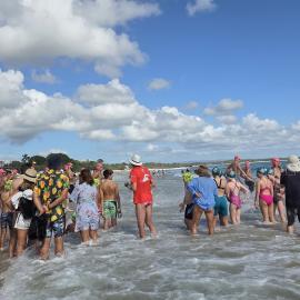 Competitors and spectators, Noosa Summer Swim Festival, Noosa Main Beach, Noosa Heads, 22 February 2026