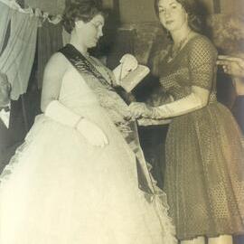 Cheryl Tuesley, winner 'Miss Noosa Show', Noosa Country Show Ball, Pomona, 1961