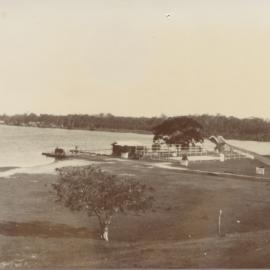 Doonella Bridge, tennis courts and baths, Tewantin, ca 1930