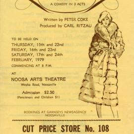 Program for 'Breath of Spring - a comedy in 3 acts', Noosa Arts Theatre, Weyba Road, Noosaville, 15 - 24 February 1979