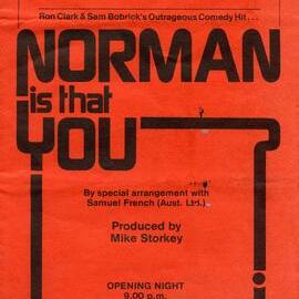 Program for 'Norman is that You?', Noosa Arts Theatre, Weyba Road, Noosaville, 31 December 1983