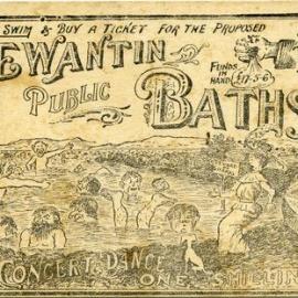 Fundraising postcard, Tewantin Public Baths, ca 1912