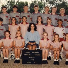 Class Photo, Grade 5S, Good Shepherd Lutheran College, Noosaville, 1995