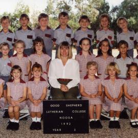 Class Photo, Grade 2, Good Shepherd Lutheran College, Noosaville, 1992