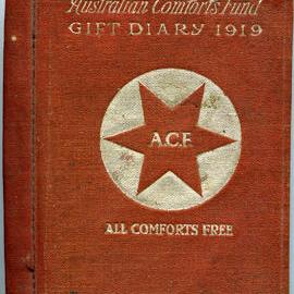 The Australian Comforts Fund Gift Diary 1919, displayed during the Noosa's War Front exhibition at Noosaville Library, Noosaville, 20 November 2015