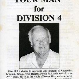 Bill Maynes, How-to-Vote Card, local government election, Noosa Council, Tewantin, 19 March 1988