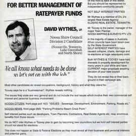 David Wythes, How-to-Vote Card, local government election, Noosa Council, Tewantin, 27 March 1994