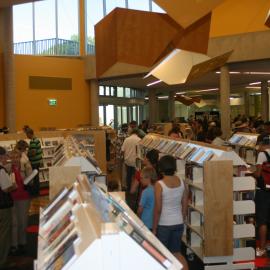 Attendees, official opening, interior, Cooroy Library, 9 Maple Street, Cooroy, 6 June 2010