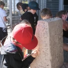 Clay carving, official opening, Cooroy Library, 9 Maple Street, Cooroy, 6 June 2010