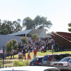 Attendees, official opening, interior, Cooroy Library, 9 Maple Street, Cooroy, 6 June 2010