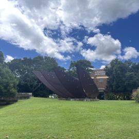 'Bunya' sculpture, Cooroy Library, 9 Maple Street, Cooroy, 27 February 2024