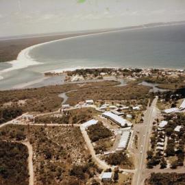 Aerial view Noosa Heads and Noosa River mouth