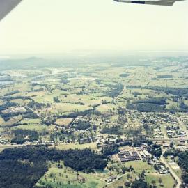 Aerial view, development of Swift Park Estate, Cooroy, 12 October 1989 