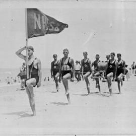 March past, Noosa Heads Life Saving and Surf Club, Sunshine Beach, 19 October 1929 