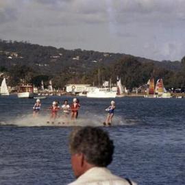 Waterskiing display, Festival of Water, Lions Park, Noosaville, 2 September 1979