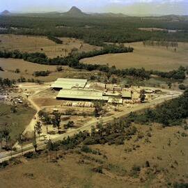 Aerial view, PGH Brickworks, Cooroy, October 1977 