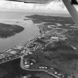 Aerial view Noosaville and Noosa River, looking east, August 1972 