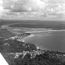 Aerial view Noosa Heads and mouth of Noosa River,  Noosa Heads, 1972 