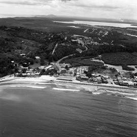 Aerial view Main Beach Noosa Heads, 27 November 1970 