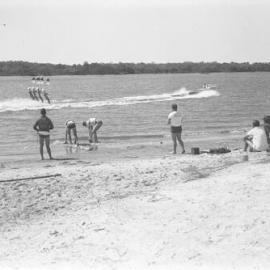 Waterskiing display, Noosa River, 1967 
