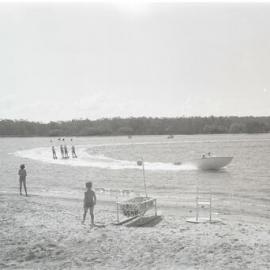 Waterskiing display, Noosa River, 1967 