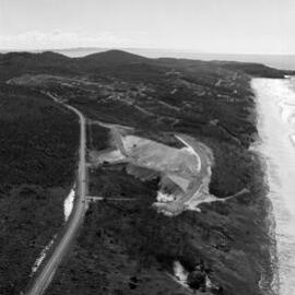Aerial view, land clearing, Sunrise Beach looking north, 1970 
