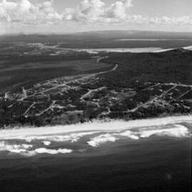 Aerial view, Sunshine Beach, looking west, 1970 