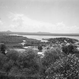 Aerial view, Noosa Main Beach, Noosa Heads, 1967 