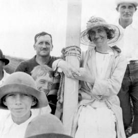 Jack and Jane 'Daisy' Parkyn with friends aboard launch 'Miss Tewantin', Noosa River 