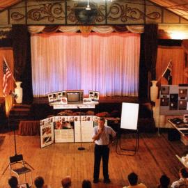 Presentation of photograph mounts and albums, Majestic Theatre, Factory Street, Pomona, 1985 